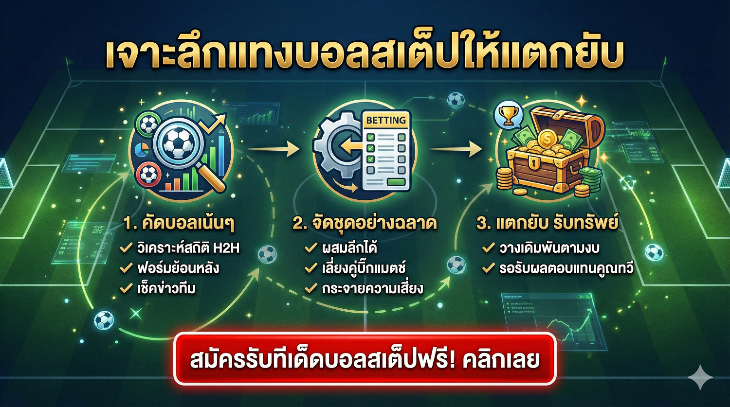 เจาะลึกแทงบอลสเต็ปให้แตกยับ
