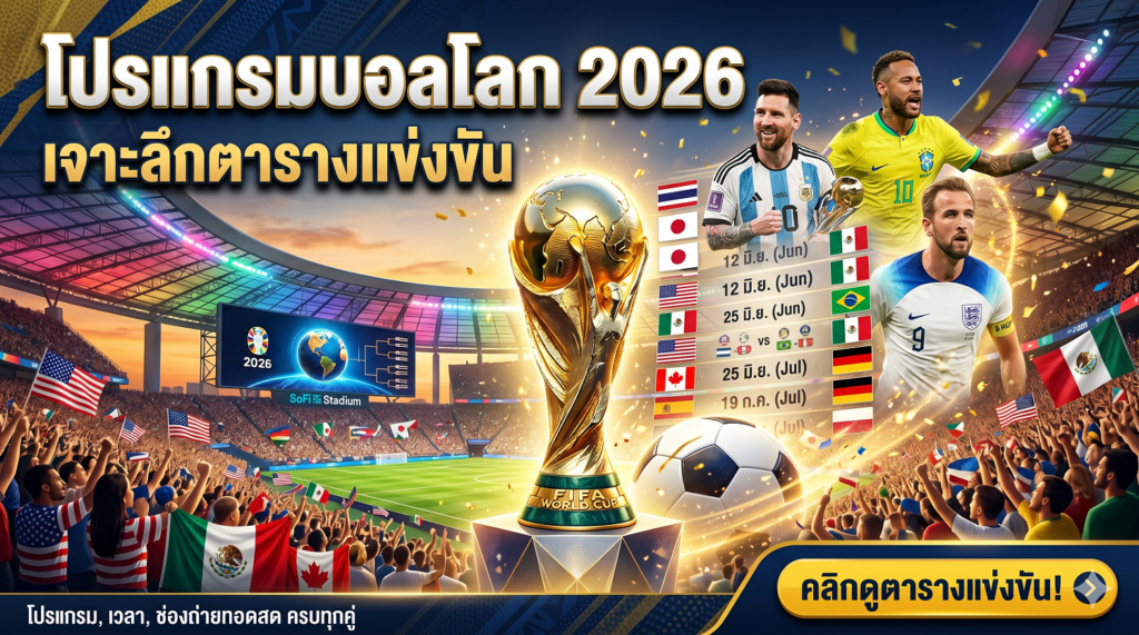 โปรแกรมบอลโลก 2026